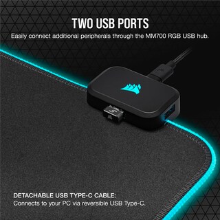 Foto 7 | Alfombrilla de Mouse Corsair Mm700 Rgb Extendida 36,6 X 15,8 Cm Negra - Venta Internacional