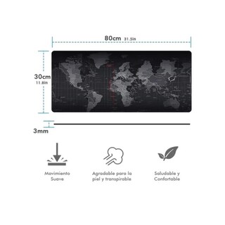 Foto 4 | Alfombrilla Gaming Grande - Diseño De Mapa Del Mundo