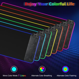 Foto 6 | Alfombrilla De Ratón Para Juegos Con Carga Inalámbrica, 10 W, Rgb, 31,5 X 11,8 Pulgadas, Color Negro - Venta Intern