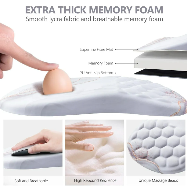 Foto 4 | Xtellar Alfombrilla De Ratón Ergonómica Con Masaje - Innovador Reposa Muñecas Antideslizante