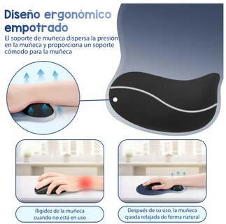 Foto 4 | Xtellar Alfombrilla De Ratón Ergonómica Con Masaje - Innovador Reposa Muñecas Antideslizante