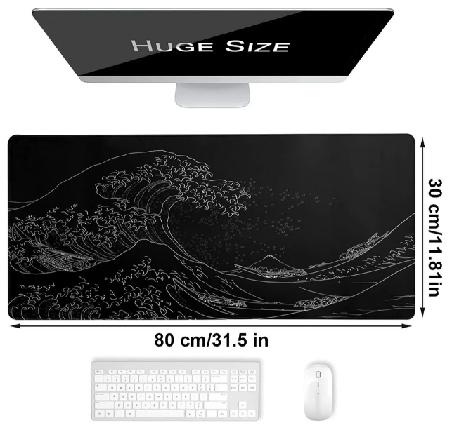 Foto 4 pulgar | Pack De 2 Alfombrillas Olas Xtellar Gamer Premium Para Ratón De 80x30cm