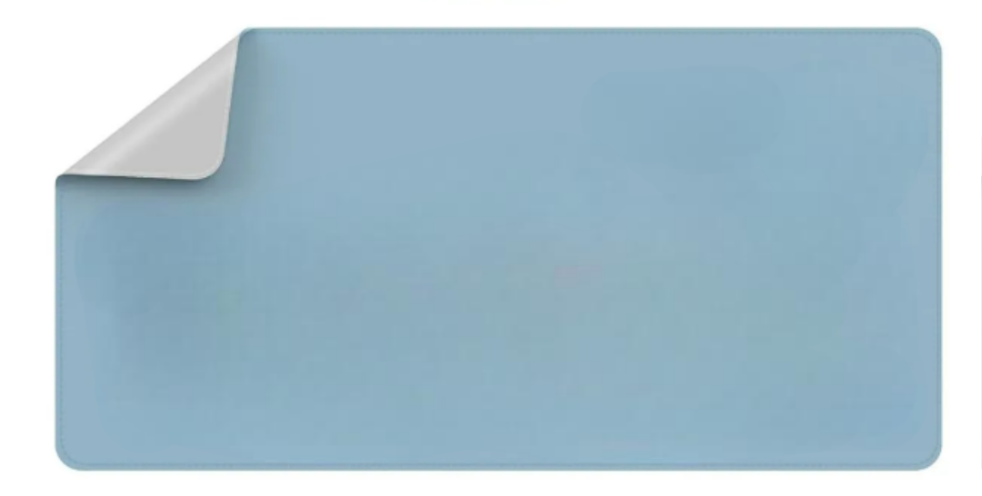 Alfombrilla Azul Claro/plata Extragrande De Doble Cara Xtellar Para Gamers Y Profesionales