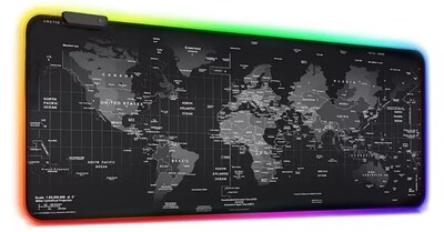 Foto 1 | Xtellar Alfombrilla De Ratón Led Rgb De Lujo Tamaño Grande Estética Visual De Mapa Mundial