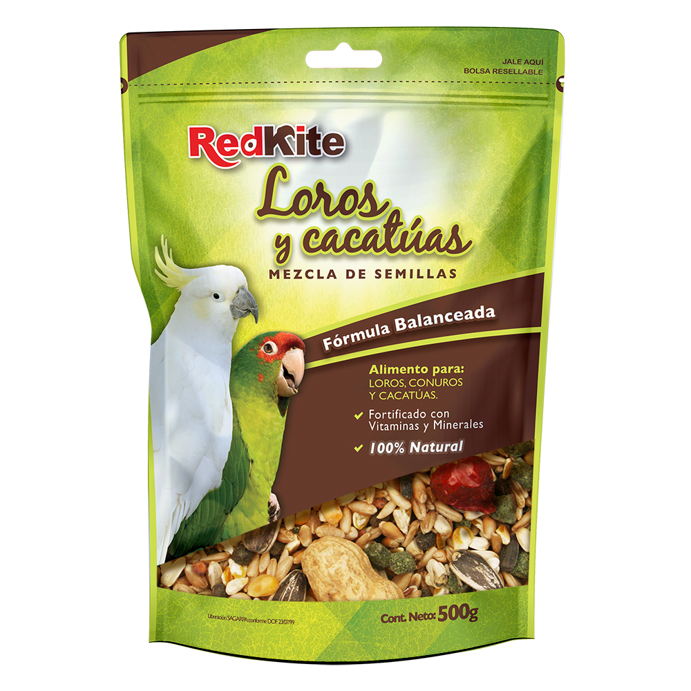 Foto 2 pulgar | Alimento Natural de Semillas Redkite FL4013 para Loros y Cacatúas con 500 Gramos
