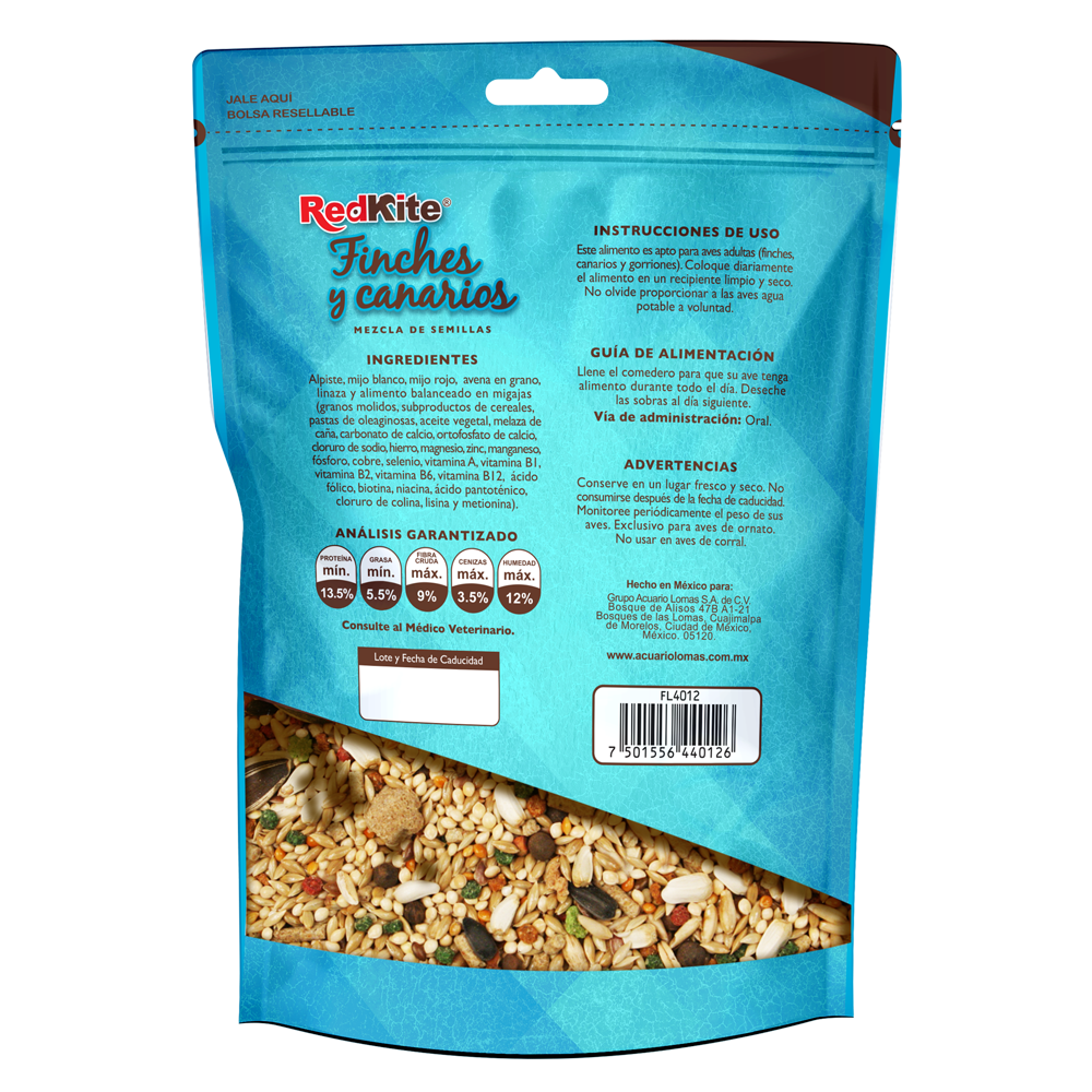 Foto 3 pulgar | Alimento Mezcla de Semillas Redkite para Canarios y Finches con 500 Gramos