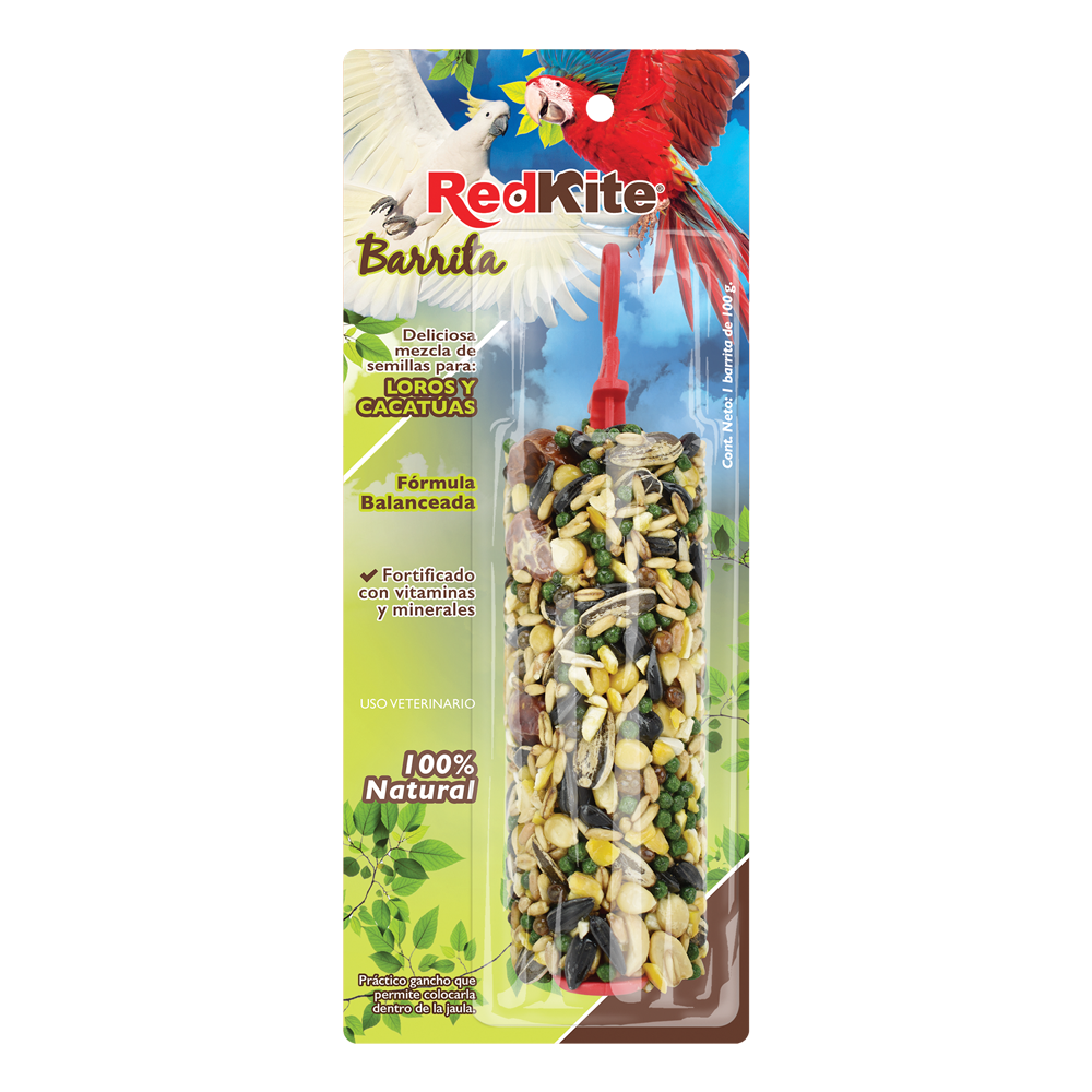Foto 2 pulgar | Barrita de Semillas para Loros y Cacatúas Redkite FL4033 1 Pieza 100 g