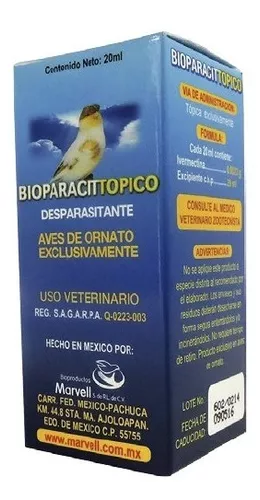 Foto 2 pulgar | Desparasitante Bioparacit Tópico 20 ML Marvell Alamazonas