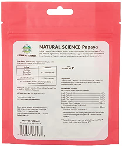 Foto 2 | Suplemento Oxbow Natural Science Papaya Support (34 Ml) - Venta Internacional.