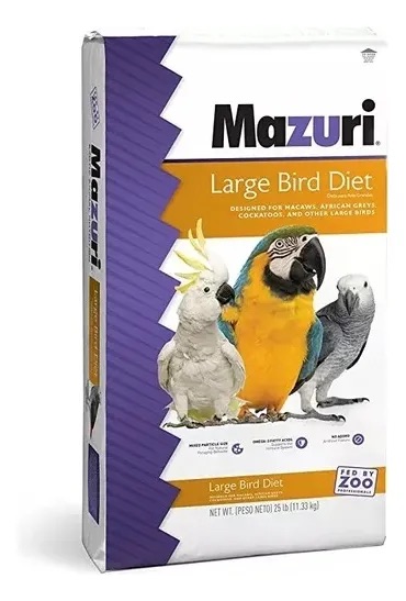 Foto 7 pulgar | Mazuri Large Bird Diet Alimento Para Loro  Guacamaya  Cacatua 11.34 kg (25 lb)