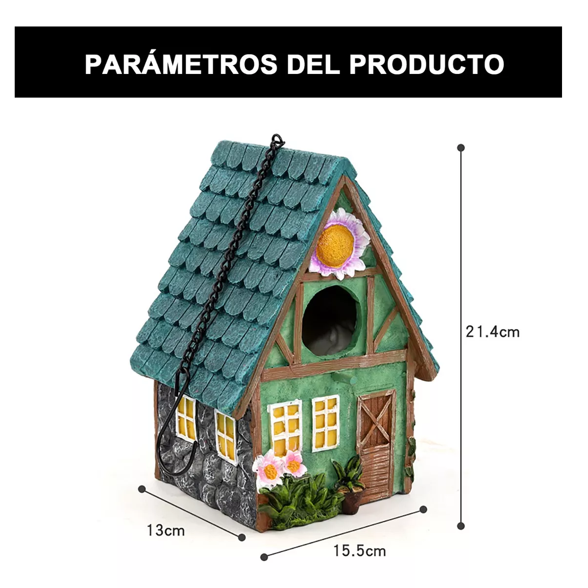 Foto 3 pulgar | Casa De Pájaros Y Colibríes Para Colgar En Exterior Eo Safe Imports Esi-17625 Multicolor