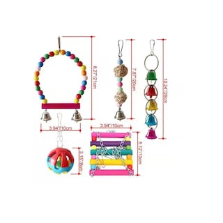 Foto 3 | Set Juguetes para Aves con Escalera y Campana 10 Piezas Eo Safe Imports Esi-9737 Multicolor