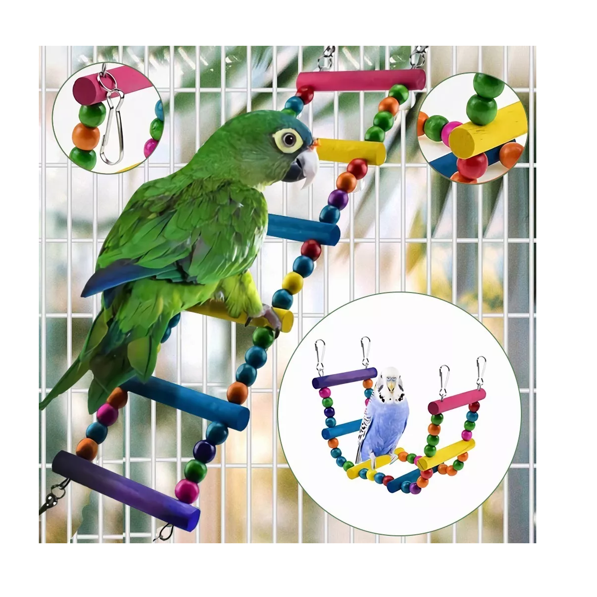 Foto 3 pulgar | Juguete para Aves 9 Piezas Eo Safe Imports Esi-9747 Multicolor