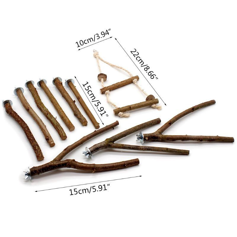 Foto 3 pulgar | Parrot Stand Toys Sanlin Beans, Madera Natural, Juego De 10 Piezas - Venta Internacional.