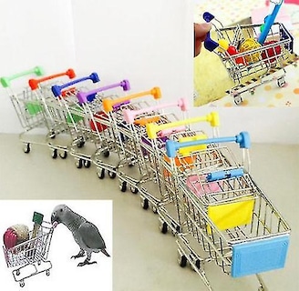 Foto 2 | Carrito De Compras De Juguetes Para Mascotas, Pájaro, Loro, Hámster, Colorido - Venta Internacional.