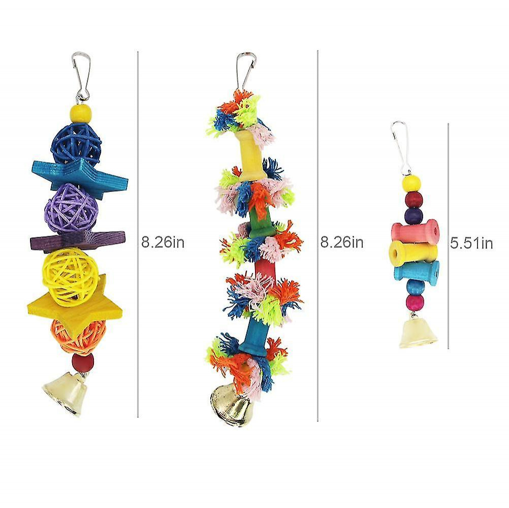 Foto 3 pulgar | Juego De 10 Juguetes Bird Perch & Stand Para Loros - Huoguo - Venta Internacional.