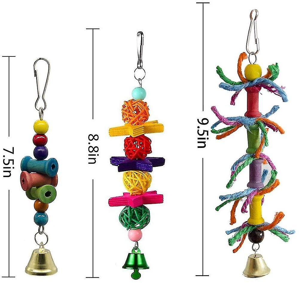Foto 4 pulgar | Juego De 10 Juguetes Bird Perch & Stand Para Loros - Huoguo - Venta Internacional.
