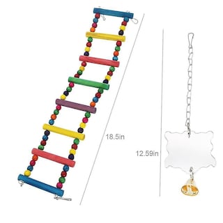 Foto 4 | Juego De 10 Juguetes Bird Perch & Stand Para Loros - Huoguo - Venta Internacional.