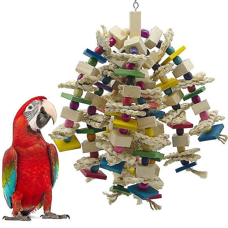 Foto 7 | Juguete Para Pájaros Huoguo, Grande, De Madera Natural, Para Loros, Guacamayos, Cokato - Venta Internacional.