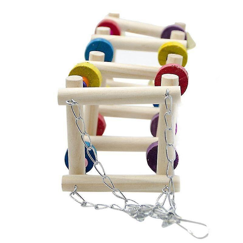 Foto 5 | Escalera Giratoria De Madera Con Forma De Loro Bird Toys Huoguo Con Campana - Venta Internacional.