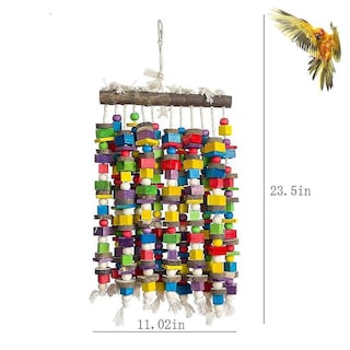 Foto 2 | Juguete Para Masticar Pájaros Huoguo De Bird Toys, Bloques De Madera Para Loros - Venta Internacional.