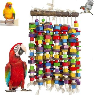 Foto 3 | Juguete Para Masticar Pájaros Huoguo De Bird Toys, Bloques De Madera Para Loros - Venta Internacional.