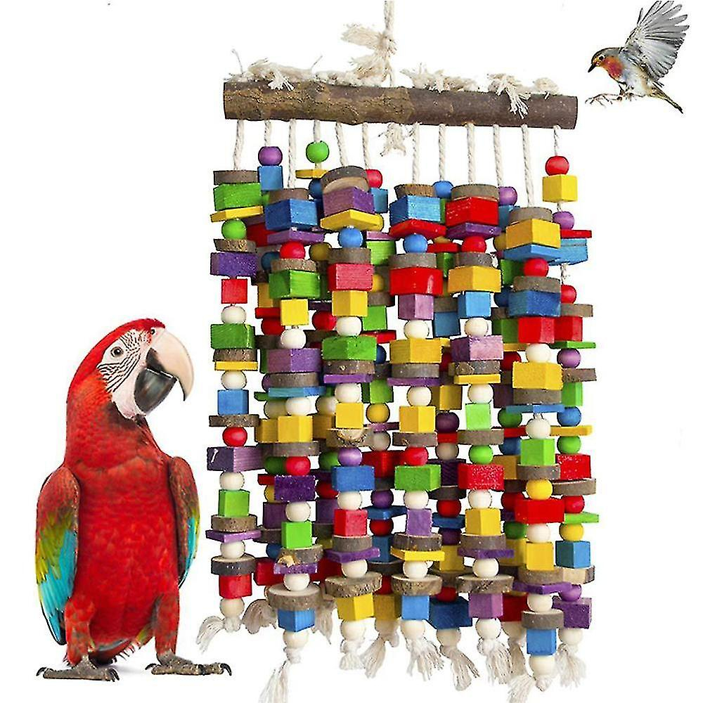 Foto 5 pulgar | Juguete Para Masticar Pájaros Huoguo De Bird Toys, Bloques De Madera Para Loros - Venta Internacional.