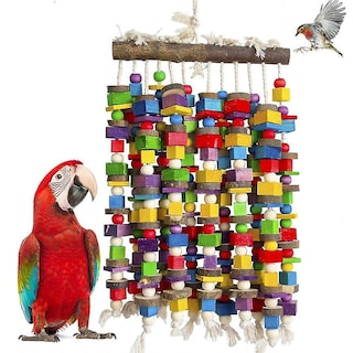 Foto 4 | Juguete Para Masticar Pájaros Huoguo De Bird Toys, Bloques De Madera Para Loros - Venta Internacional.