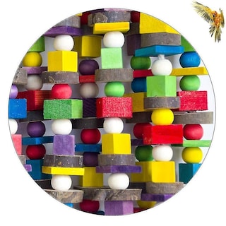 Foto 5 | Juguete Para Masticar Pájaros Huoguo De Bird Toys, Bloques De Madera Para Loros - Venta Internacional.