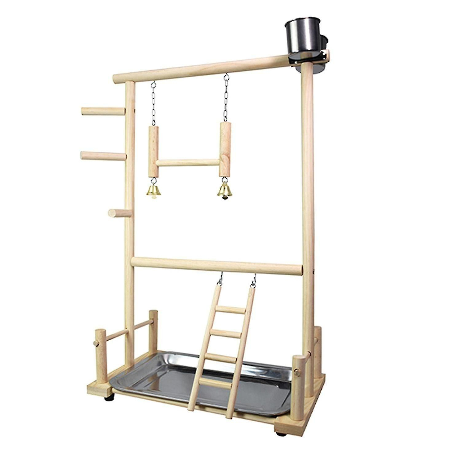 Foto 1 | Bird Toys Huoguo, Soporte De Madera Para Loros Y Centro De Actividades - Venta Internacional.