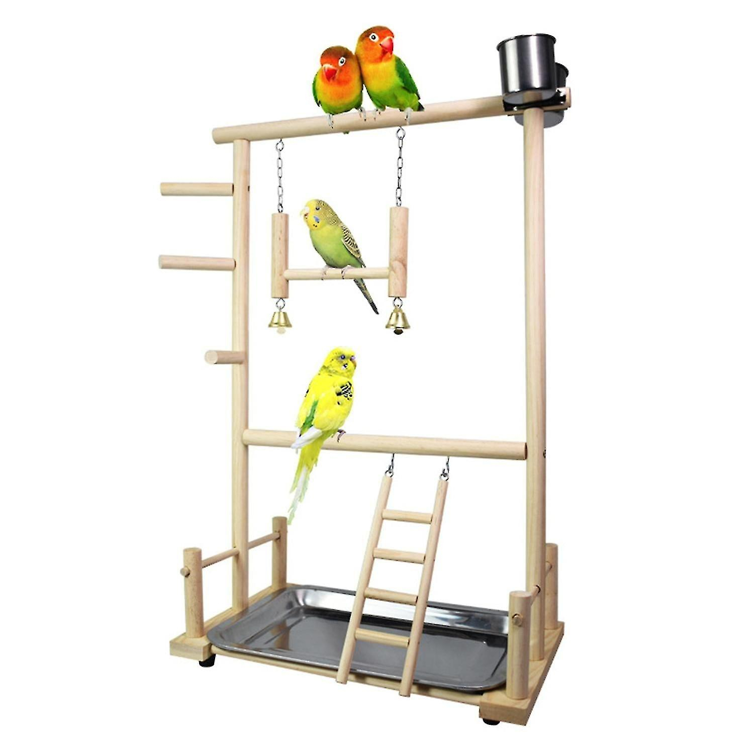 Foto 4 pulgar | Bird Toys Huoguo, Soporte De Madera Para Loros Y Centro De Actividades - Venta Internacional.