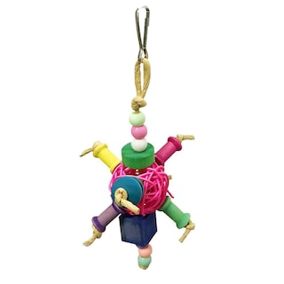 Foto 3 | Juego De Juguetes Para Pájaros Loros, Campanas Colgantes, Puente De Madera Para Masticar - Venta Internacional.