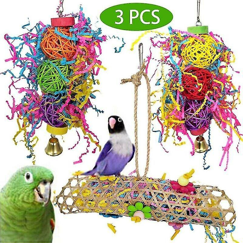Foto 2 pulgar | Juguete Para Pájaros Huoguo, Jaula Masticable Para Loros, De Vidrio Tejido, Para Morder - Venta Internacional.