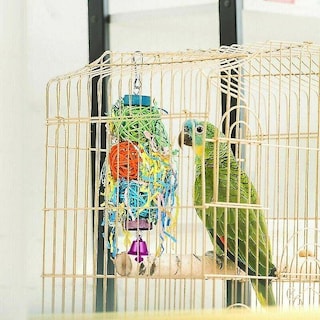 Foto 2 | Juguete Para Pájaros Huoguo, Jaula Masticable Para Loros, De Vidrio Tejido, Para Morder - Venta Internacional.