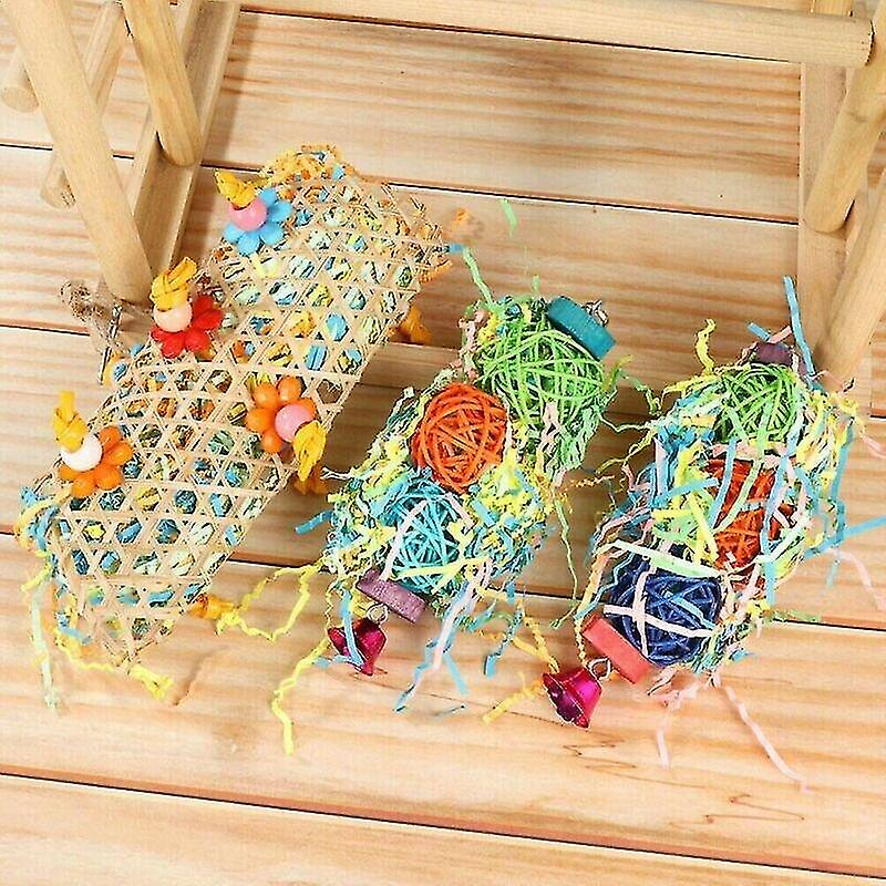Foto 6 pulgar | Juguete Para Pájaros Huoguo, Jaula Masticable Para Loros, De Vidrio Tejido, Para Morder - Venta Internacional.