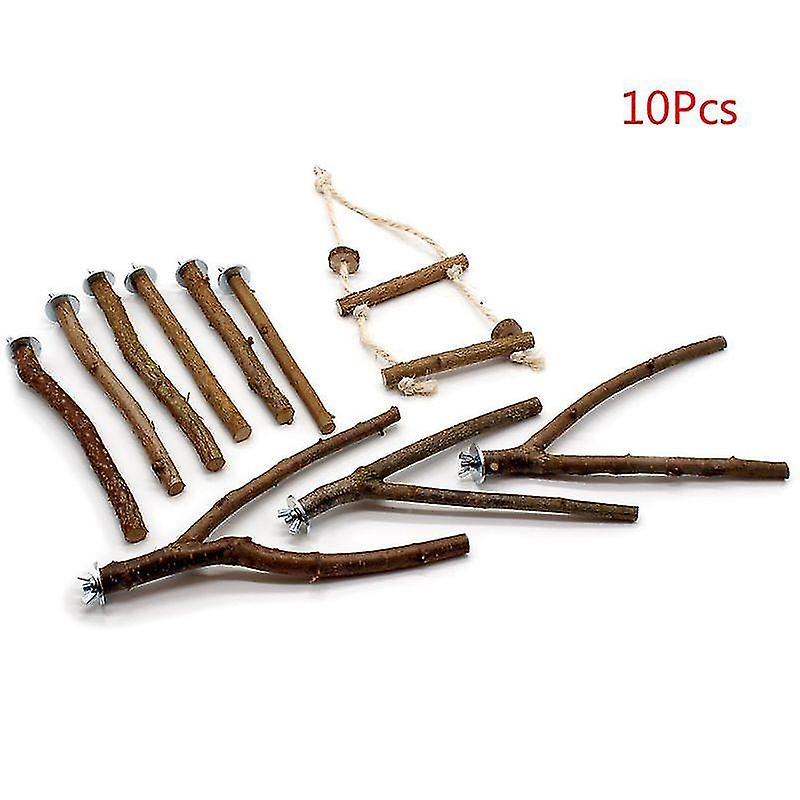Foto 1 | Juego De 10 Varillas Huoguo Para Loros, Madera Natural, De Bird Toys - Venta Internacional.