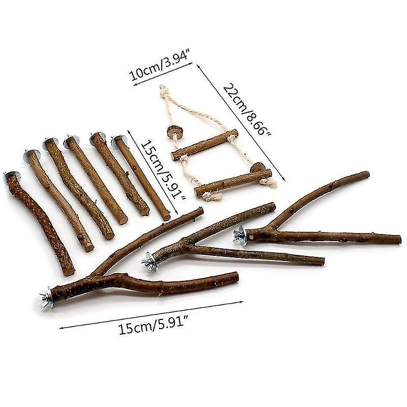 Foto 3 pulgar | Juego De 10 Varillas Huoguo Para Loros, Madera Natural, De Bird Toys - Venta Internacional.