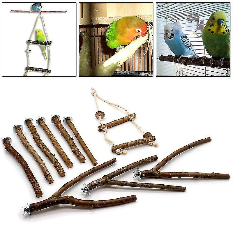 Foto 4 pulgar | Juego De 10 Varillas Huoguo Para Loros, Madera Natural, De Bird Toys - Venta Internacional.