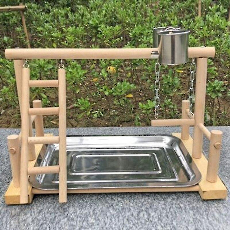 Foto 3 pulgar | Soporte Para Pájaros, Percha Para Loros Portátil De Acero Inoxidable Con Taza - Venta Internacional.