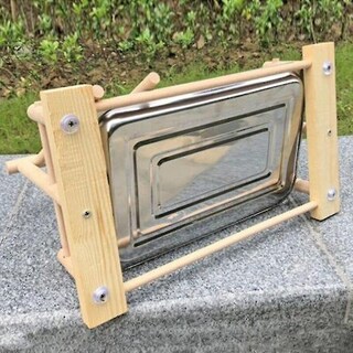 Foto 4 | Soporte Para Pájaros, Percha Para Loros Portátil De Acero Inoxidable Con Taza - Venta Internacional.