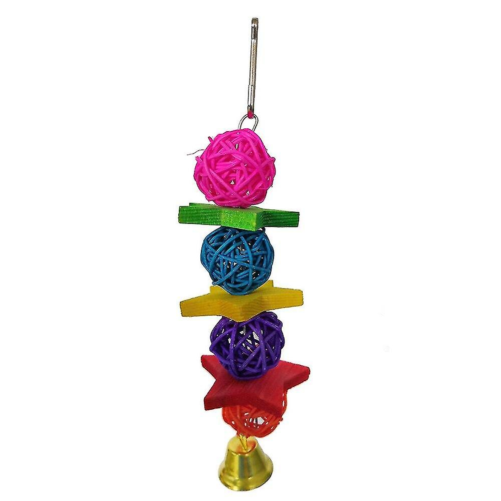 Foto 2 | Juego De 7 Cascabeles Colgantes Con Forma De Loro Para Masticar, De Bird Toys - Venta Internacional.