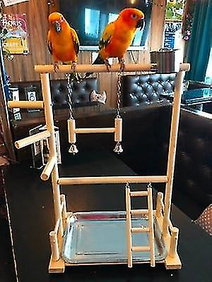 Foto 4 pulgar | Sillas De Juego Bird Toys Para Loros Con Taza, Bandeja De Madera - Venta Internacional.