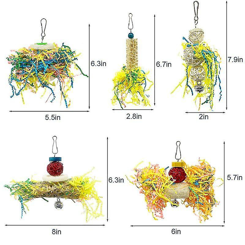 Foto 3 pulgar | Jaula Colgante Para Triturar Loros Bird Toys Huoguo, 5 Unidades - Venta Internacional.