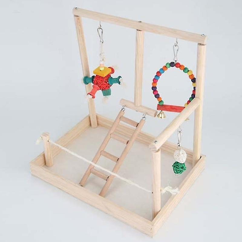Foto 1 | Escalera De Madera Para Pájaros Huoguo Parrot, Columpio Y Escalada - Venta Internacional.