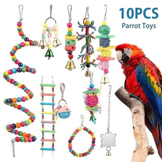Foto 1 | Bird Toys Huoguo, 10 Paquetes De Juguetes Para Masticar Balancines, Para Loros - Venta Internacional.