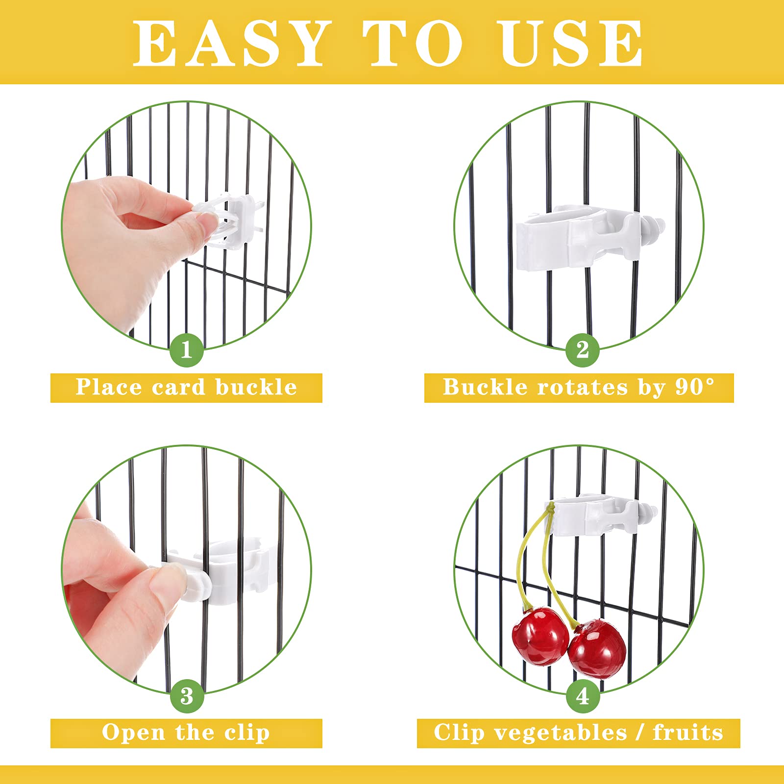 Foto 4 pulgar | Soporte Para Comida Con Forma De Jaula Para Pájaros, 6 Unidades, Para Loros, Frutas Y Verduras - Venta Internacional.