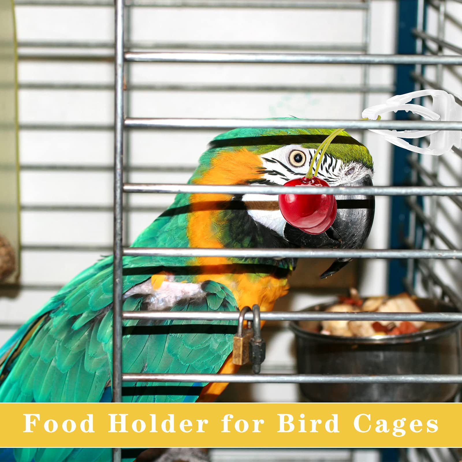 Foto 6 pulgar | Soporte Para Comida Con Forma De Jaula Para Pájaros, 6 Unidades, Para Loros, Frutas Y Verduras - Venta Internacional.