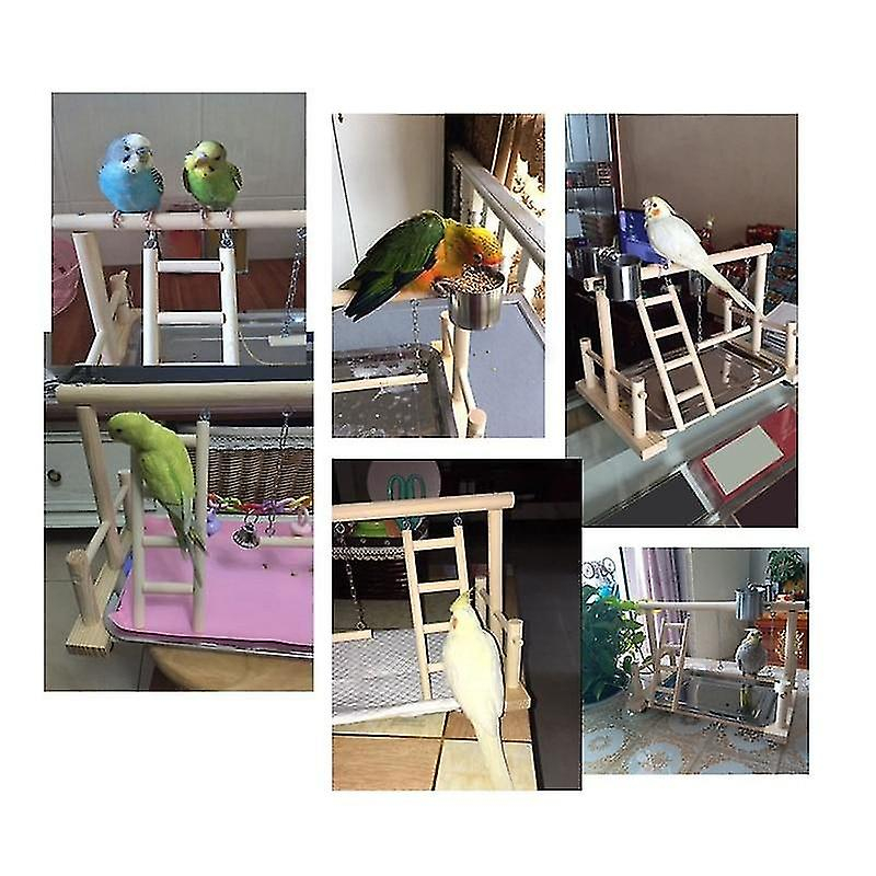 Foto 5 pulgar | Soportes De Juego Para Pájaros, Juguetes Para Pájaros, Huoguo, Establo De Madera Resistente - Venta Internacional.