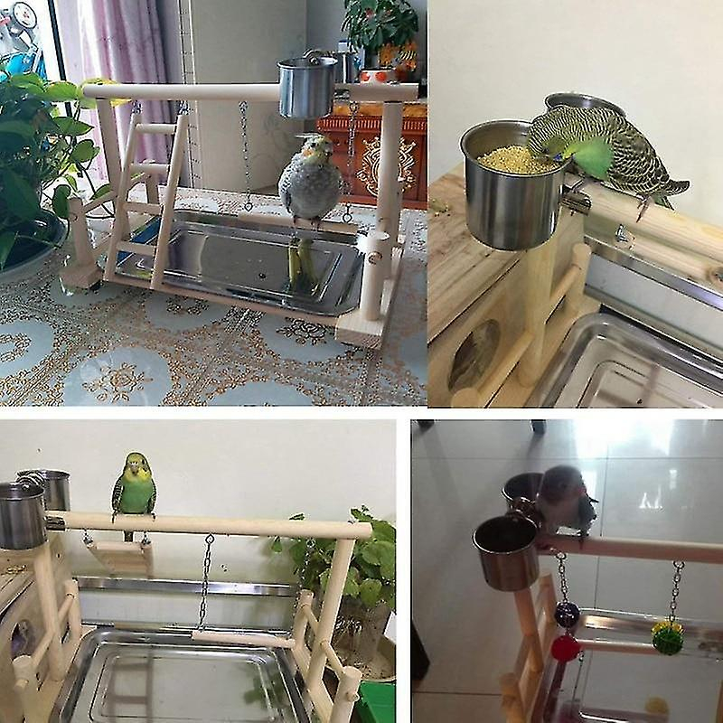 Foto 5 | Soportes De Juego Para Pájaros, Juguetes Para Pájaros, Huoguo, Establo De Madera Resistente - Venta Internacional.