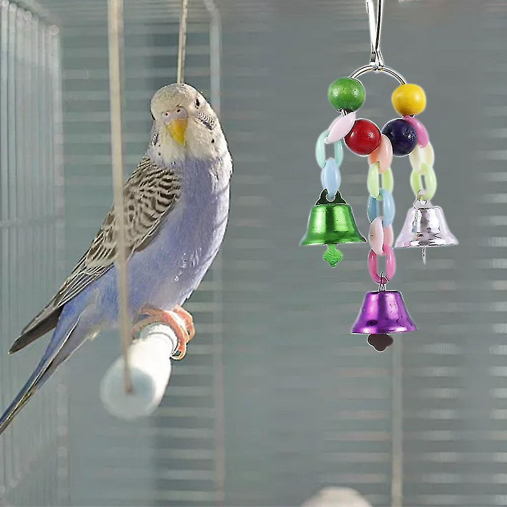 Foto 4 | Juego De 6 Campanas Giratorias Bird Toys Huoguo Con Forma De Loro, Coloridas, Con Forma De Loro - Venta Internacional.